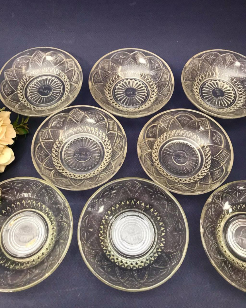 Блюдца/розетки, Дятьковский ХЗ 1963гг, винтаж, СССР. Набор 6шт. Картинка 2